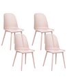 Esszimmerstuhl 4er Set EMORY Pastellrosa