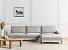 Ecksofa SIGGARD Stoff Grau linksseitig