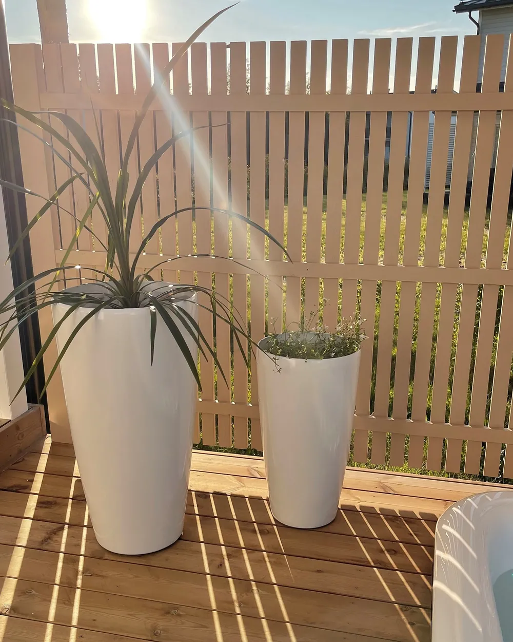 Blumenkübel TSERIA 32 cm Weiß_868080