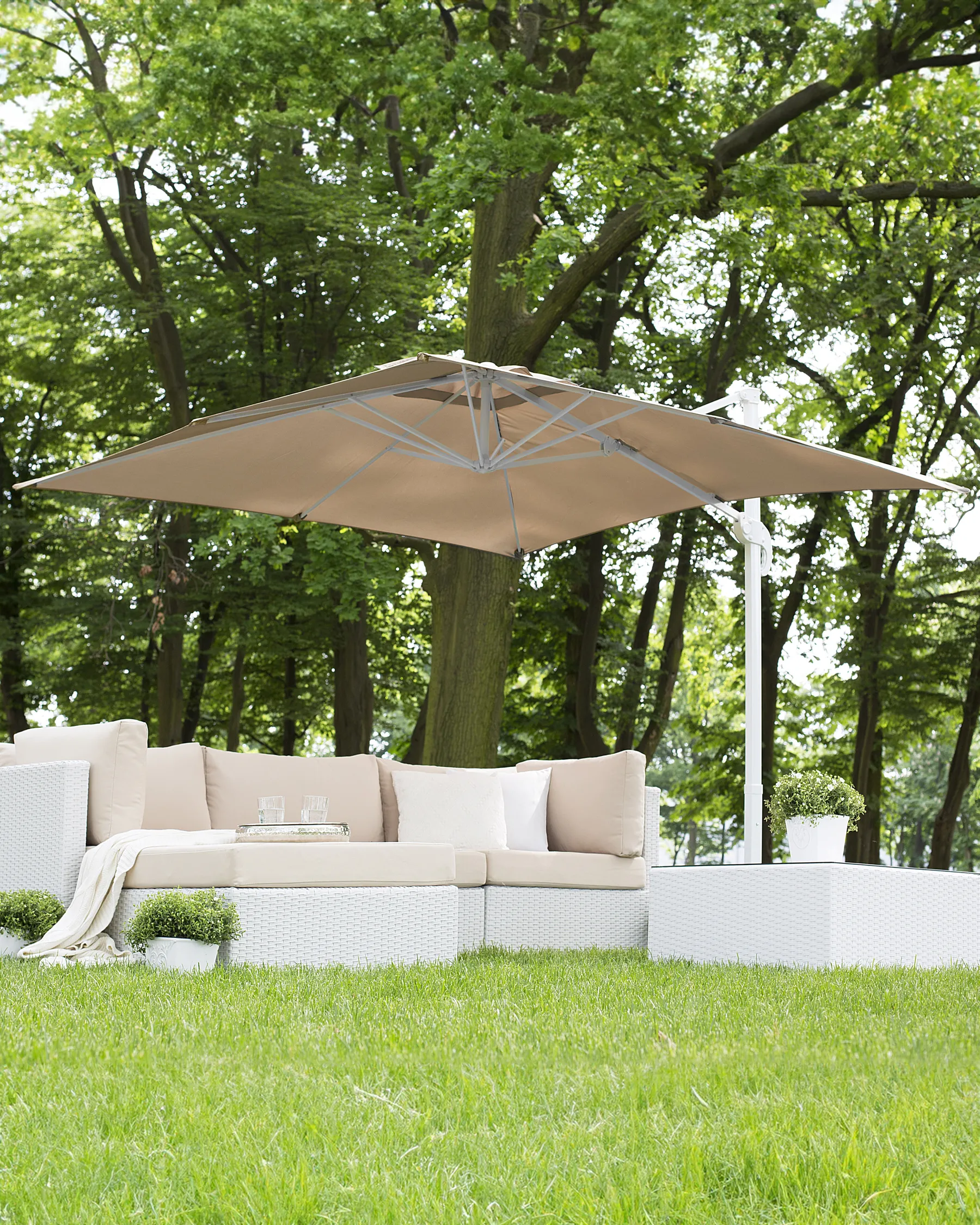 Ampelschirm 250 cm MONZA Dunkelbeige_699653
