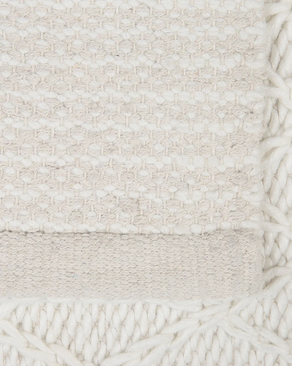Rug ERZIN Off-White 80 x 150 cm Wool_849378