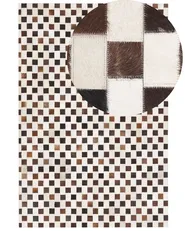 Teppich KAYABEY Beige 160 x 230 cm Echtleder_780700