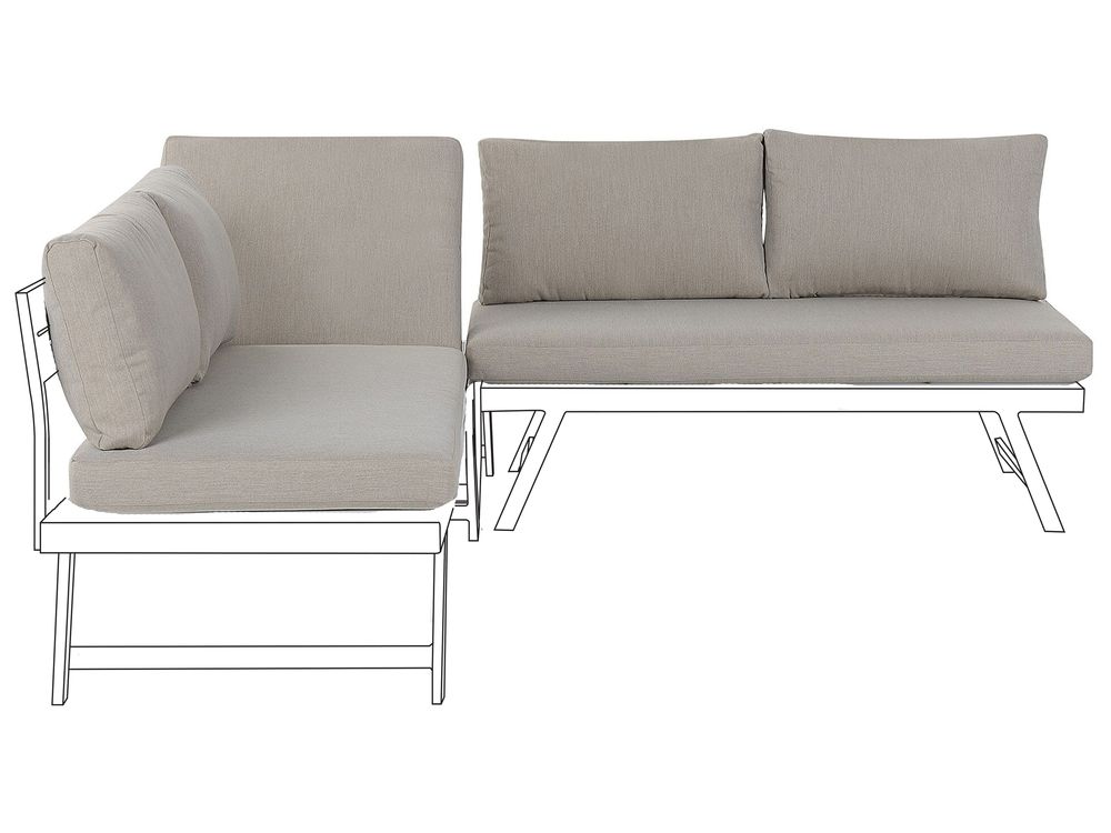 Set navlaka za vrtne jastuke COCCORINO Sivo-bež