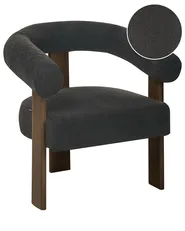 Sessel ILBRO Bouclé Schwarz / Dunkelbraun_984764