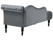 Rechtsseitige Chaiselongue IVRY Samtstoff Grau_1000712