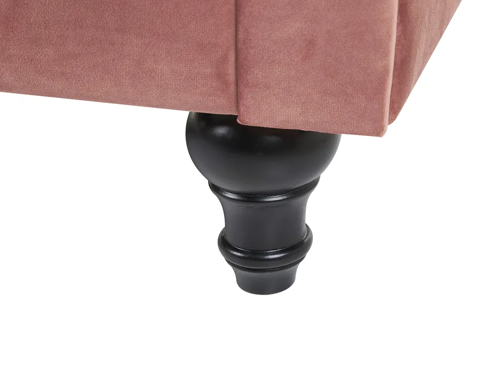 Sofa 3-Sitzer CHESTERFIELD Samtstoff Rosa_778826