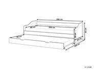 Ausziehbett Kiefernholz LUNERAY 90 x 200 cm Hellbraun_936376