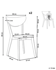 Set of 2 Dining Chairs ROXBY White_802911