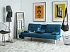 Schlafsofa 3-Sitzer ROXEN Stoff Blau