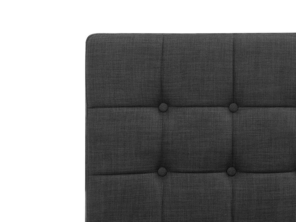 Bett verstellbar Stoff DUKE 90 x 200 cm Dunkelgrau_734397