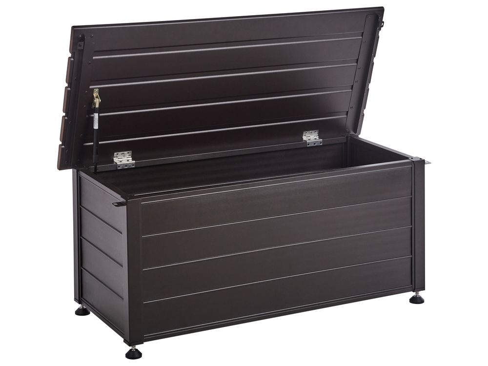 Aufbewahrungsbox CAMPALTO 113 cm 50 cm Metall Dunkelbraun