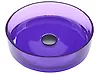 Aufsatzwaschbecken TOLOSA ⌀ 36 cm Mineralwerkstoff Purpur