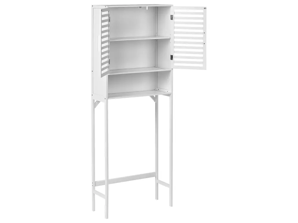 Bathroom Cabinet OKARCHE Bamboo Wood 63 cm White_1031666