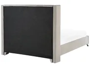 Bett mit Lattenrost Samtstoff LUBBON 180 x 200 cm Hellgrau_832440