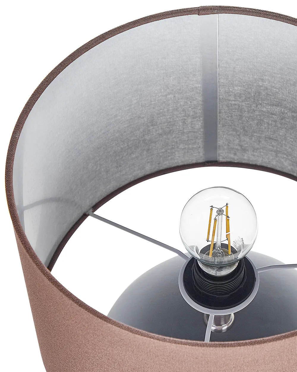 Tischlampe AREOSO Keramik Grau_878721
