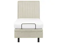 Adjustable Bed Fabric DUKE II 80 x 200 cm (EU Small Single) Beige_988333