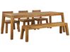Gartenmöbel Set 6-Sitzer LIVORNO Akazienholz Braun