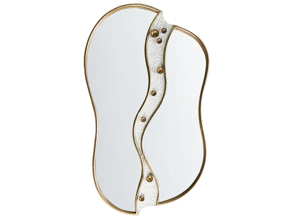Wandspiegel TAWLEY 45 cm 76 cm Metall Gold
