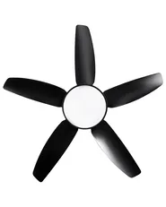 Ceiling Fan with Light LOUVET with Remote LED Black_1032210