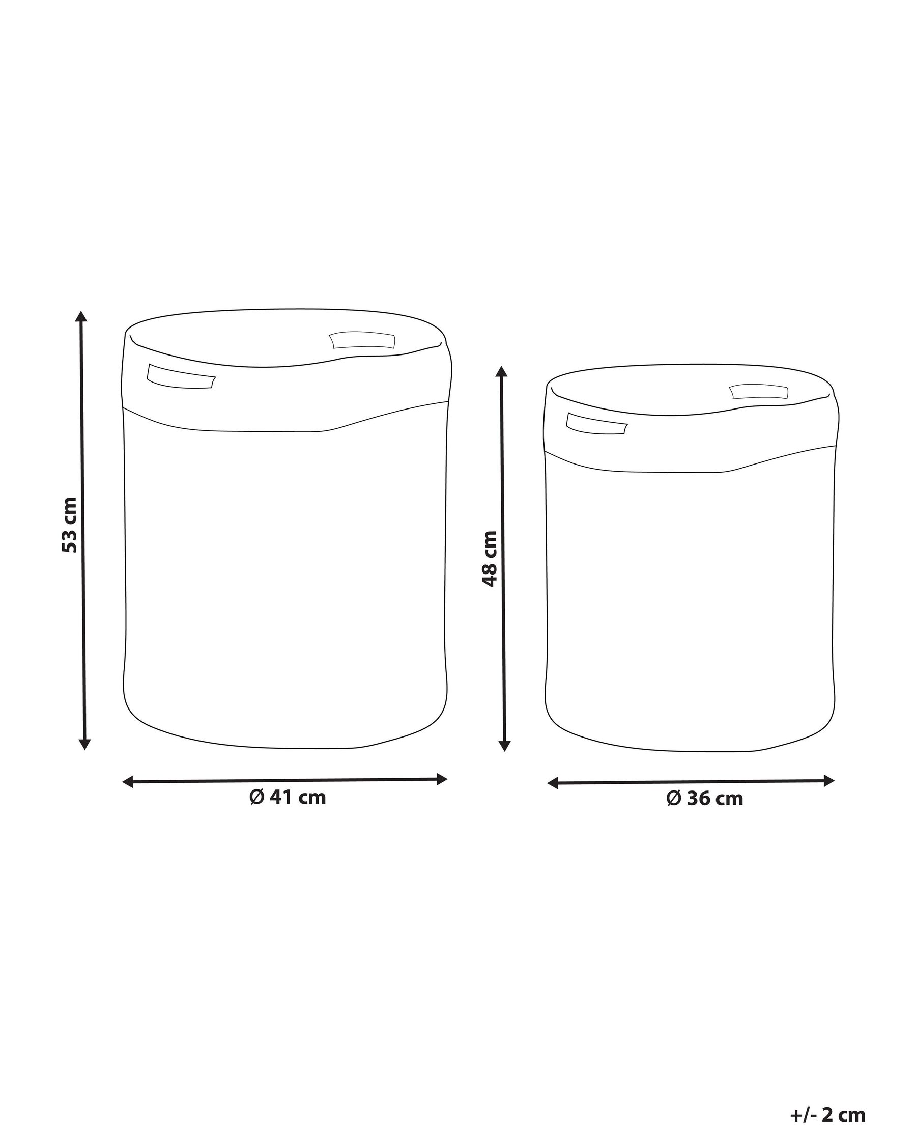 Set of 2 Baskets KARDH Cotton White_838022