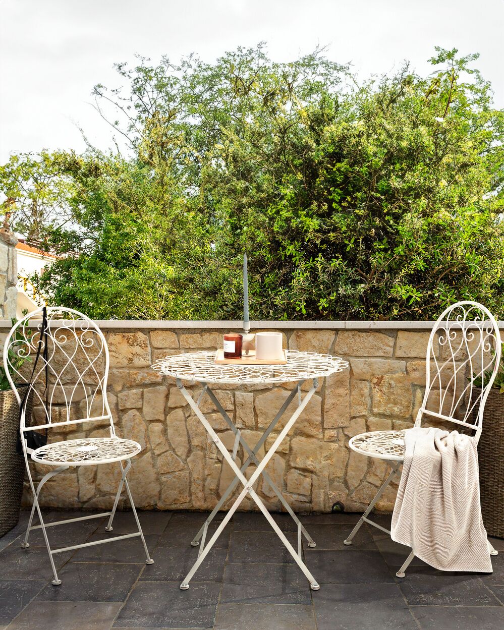 Set van 2 tuinstoelen STIFFE Metaal Wit