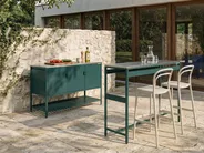 Outdoor-Küchenset mit Bartisch 2-teilig MAENZA Grün Metall_1045185