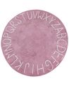 Kinderteppich VURGUN Rosa ø 120 cm Baumwolle