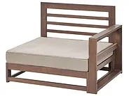 2 Seater TIMOR Wood Dark Brown_856747