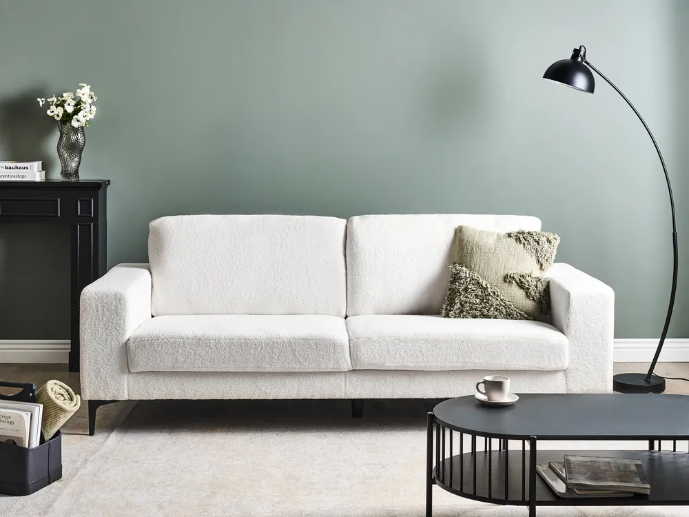 Sofa 3 Seater VADSTENA Boucle Off-White