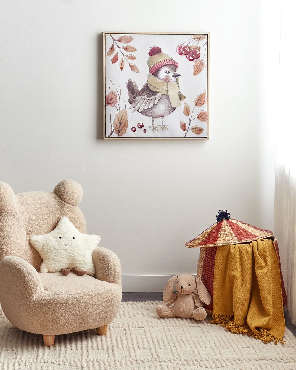 Imprimé sur toile CASTRO 63 x 63 cm Motif animal Multicolore
