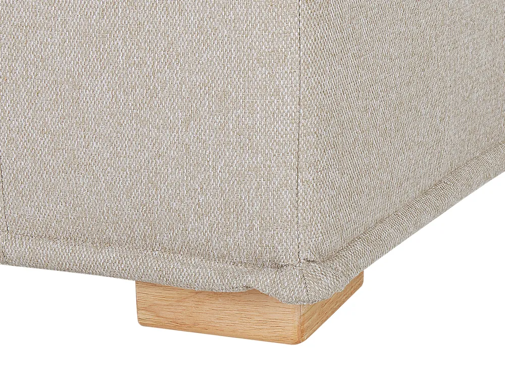 Modular Living Room Set 4 Seater TIBRO Fabric Light Beige_825931