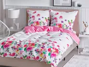 Duvet Cover Set LARYNHILL 135 x 200 cm Sateen Cotton Pink_1078520