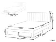 Bed with Storage Drawers LONZAC Velvet Taupe 160 x 200 cm (EU King Size)_1014853