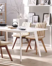Set of 2 Dining Chairs CALGARY Sand Beige_1032859