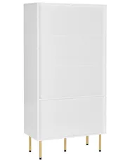 Vitrine mit Glastüren MILORA 80 cm Weiß_979540