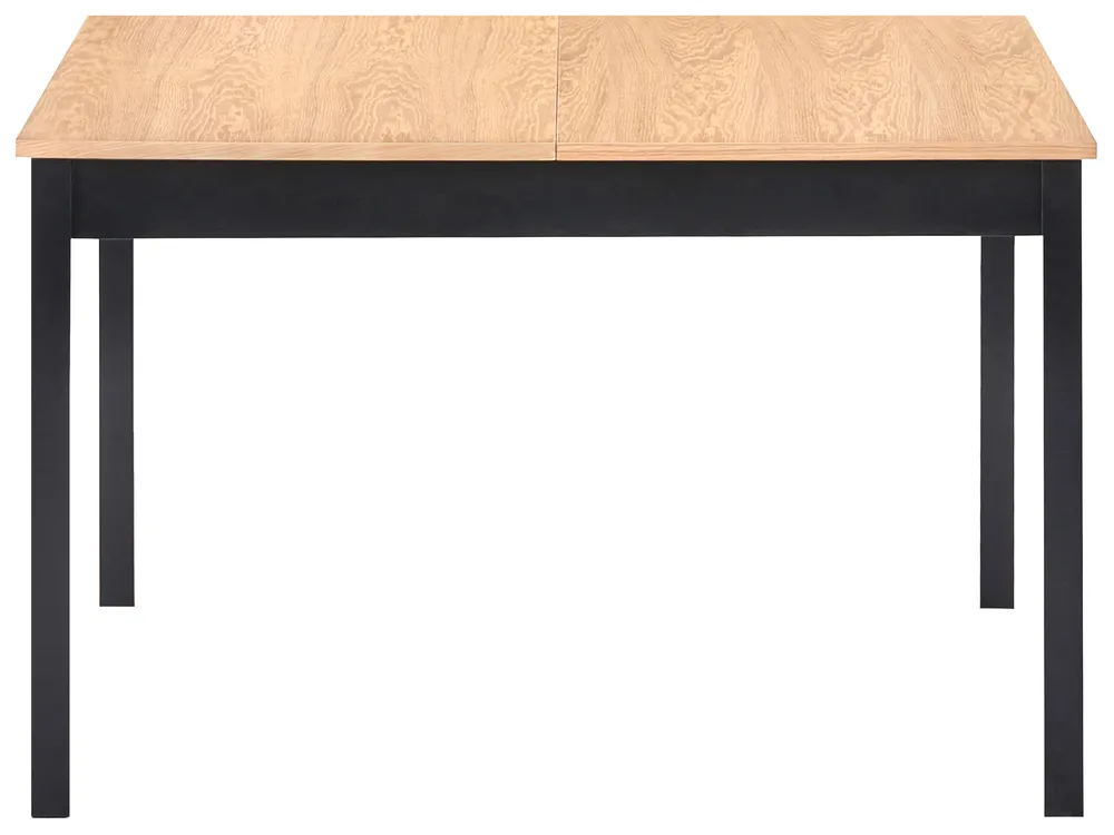 Ausziehbarer Esstisch HOUSTON Hellbraun / Schwarz 120/150 cm 90 cm Kiefernholz_1070969