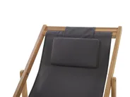 Klappbarer Liegestuhl AVELLINO mit Ersatzstoffen Akazienholz Dunkelbraun_860147