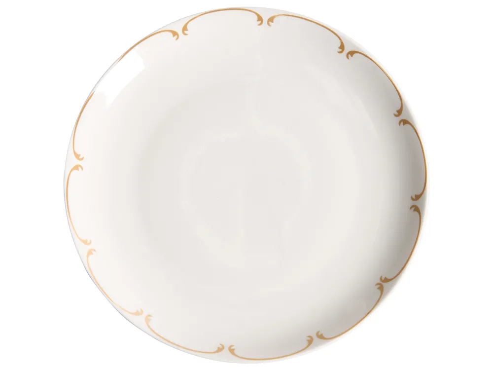 Set of 12 Dinnerware CHAROLI Porcelain White/ Gold_1061699