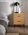 Nachttisch mit 2 Schubladen KEITH Hellbraun