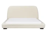 Bed Boucle ROISEL 160 x 200 cm (EU King Size) Light Beige_937429