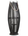 Laterne TAHITI 72 cm Bambus Schwarz