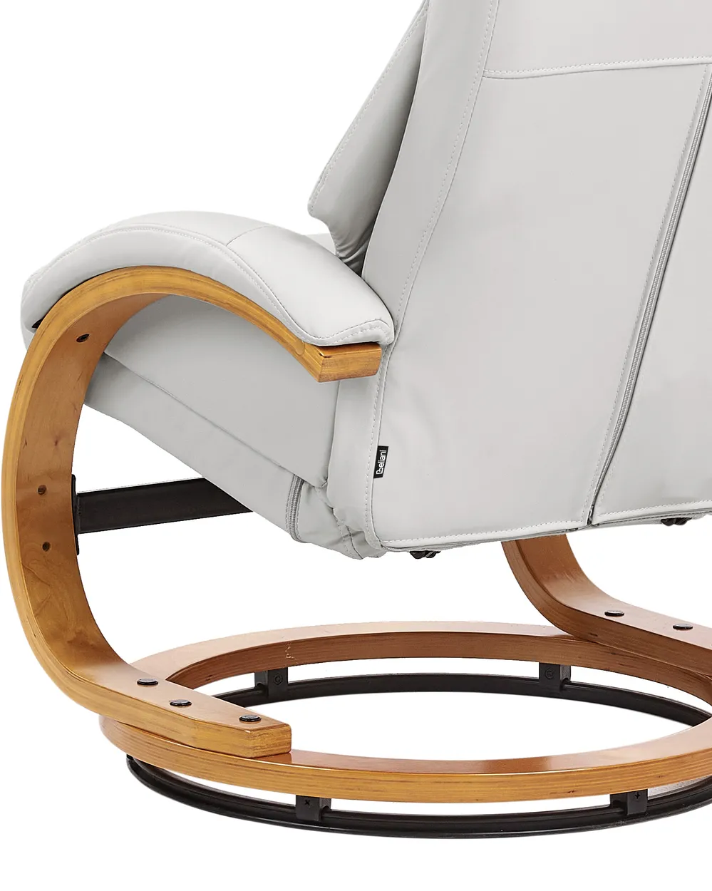 Massage Chair FORCE with Footstool Faux Leather Light Grey_965060