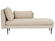 Left-Hand Chaise Longue YERRES Fabric Beige_926198