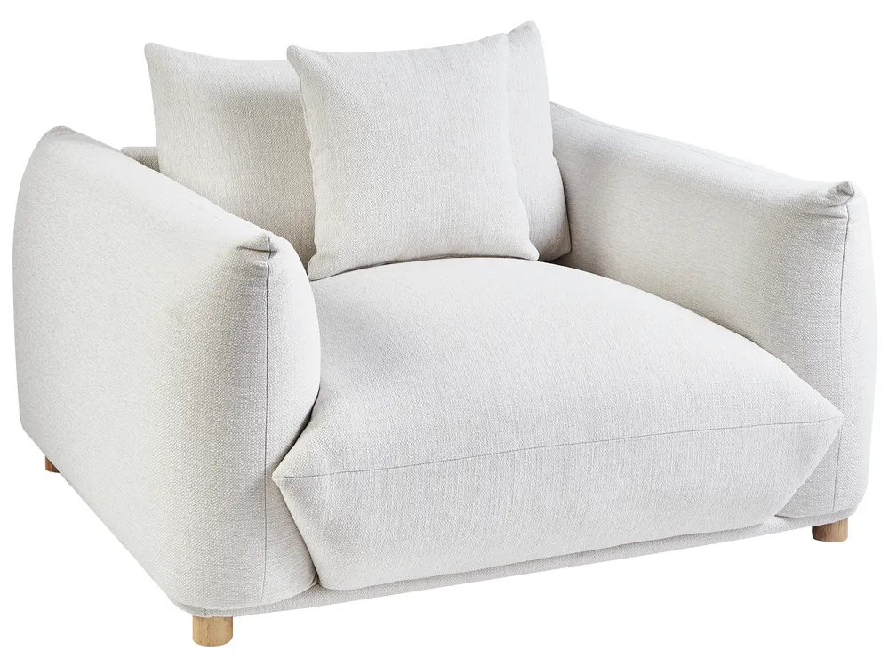 Sofa Set 5-Sitzer LUVOS Stoff Cremeweiß_972262