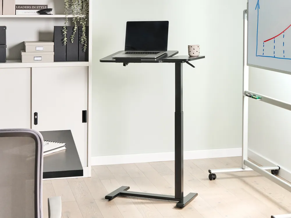 Laptoptisch manuell höhenverstellbar SCHOLA 70 cm 40 cm Schwarz