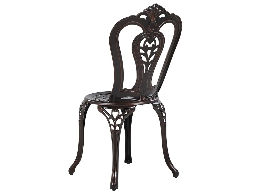 Bistro Set BOVINO Metall Dunkelbraun_797596