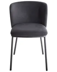Esszimmerstuhl 2er Set MINA Stoff Schwarz_957053