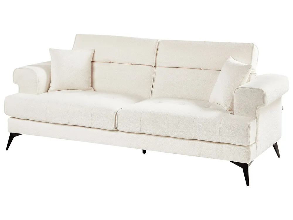 Sofa Set 5-Sitzer SKIVE Bouclé Weiß_948699