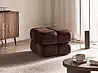 Pouf CALIENTE Samtstoff Dunkelbraun