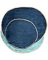 Teppich KANRACH Marineblau 200 x 200 cm Viskose